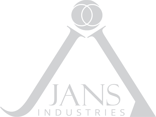 Jans Industries logo with stylized initials.